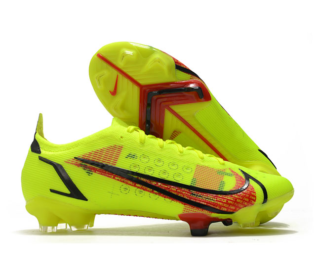 耐克刺客十四代黄红色套装低帮防水针织FG足球鞋Nike Mercurial Vapor XIV Elite FG39-45