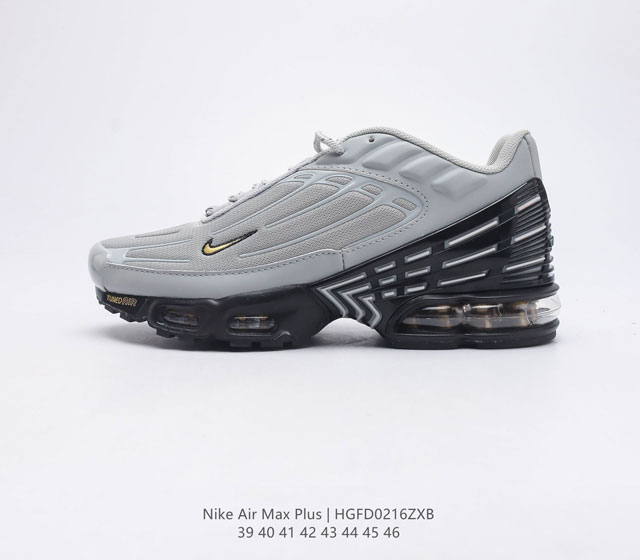 Nike Air Max Plus III 运动鞋[限量]耐克Nike男士运动鞋系列Air Max Plus 3青春休闲 时尚气质 避震缓冲男士跑步鞋 其鞋面