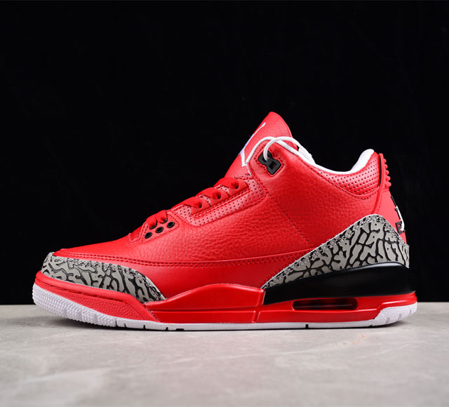 纯原版本 Air Jordan 3 Varsity Red AJ3 乔3大学红 黑 水泥灰 篮球鞋 AJ3 770438 尺码 40 40.5 41 42 4