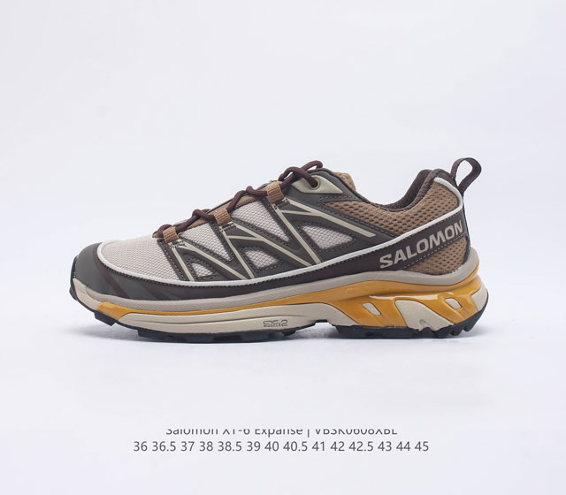 公司级Salomon XA PRO XT-6 EXPANSE 萨洛蒙户外越野跑鞋 鞋面采用SENSIFIT贴合技术 全方位贴合包裹脚型 鞋跟部鞋底牵引设计 提