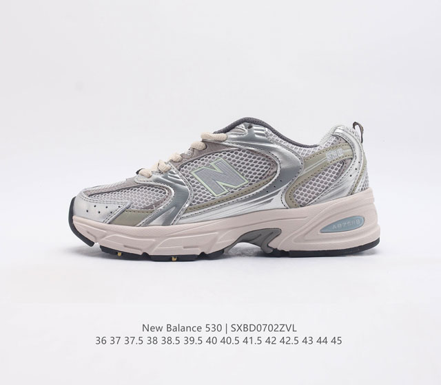 公司级new Balance Mr530系列复古老爹风网布跑步休闲运动鞋 #采用优质纤维革+透气网眼布材质材质 货号 Mr530Kmw 尺码 36