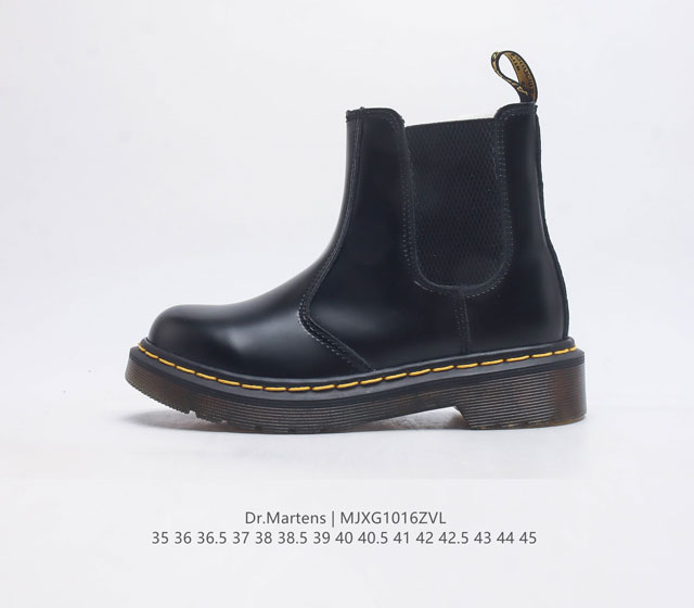 著名工鞋品牌-马汀博士dr Martens 1461 Smooth Leather Platform系列高帮英伦骑士朋克复古机车松糕厚底粗跟增高魔术扣马丁靴 货
