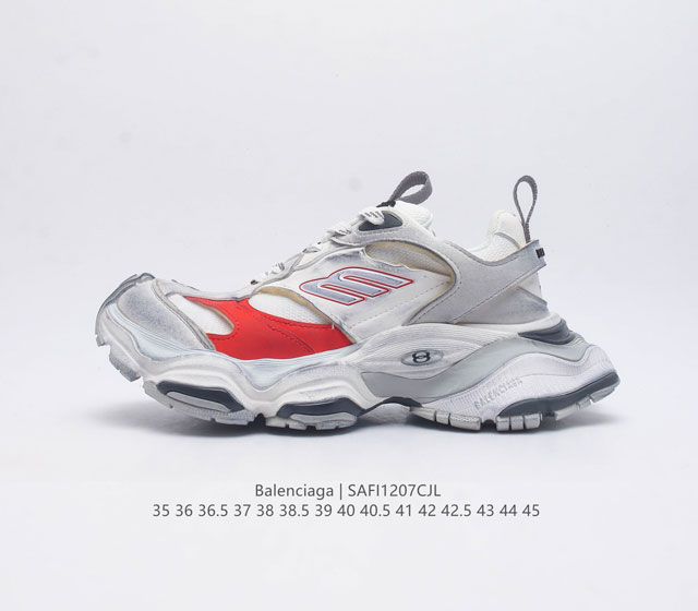 公司级balenciaga Cargo Sneaker 巴黎世家十一代圆头系带 公司级版本 舒适百搭低帮生活休闲鞋老爹鞋 全套原纸板楦头开发 最原汁原味的灵魂版