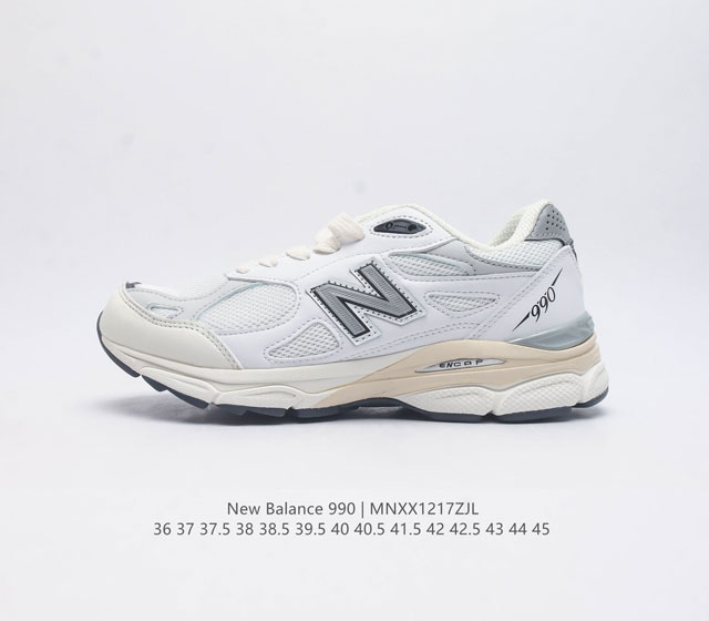 新百伦 New Balance Nb990 V3系列 高端美产990系列简约经典舒适百搭时尚复古休闲鞋缓震透气跑步鞋 该鞋款采用mcd Motion Contr