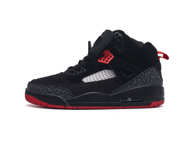 耐克 乔丹 Nike Jordan Spizike Low 中帮经典爆裂纹复古运动篮球鞋 全新低帮造型吸睛 整双鞋在融合了 Air Jordan 经典鞋款中的标